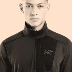 Arc'teryx Men's Rho LT Zip Neck - Black -Patagonia Outlet Sales ARcteryx AW22 MensRhoLT Black 05