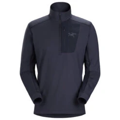 Arc'teryx Men's Rho LT Zip Neck - Black Sapphire