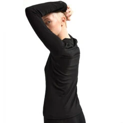 Arc'teryx Women's Rho Merino Wool LS Crew - Black -Patagonia Outlet Sales Arcteryx AW23 WsRhoWoolCrewNeck Black 05