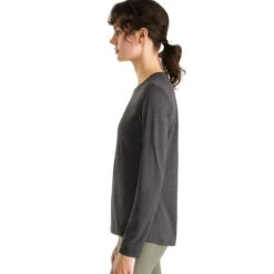 Arc'teryx Women's Taema Crew LS - Black Heather -Patagonia Outlet Sales Arcteryx SS23 TaemaCrewLS Black 03