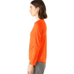 Arc'teryx Women's Taema Crew LS - Spark Heather -Patagonia Outlet Sales Arcteryx SS23 TaemaCrewLS Spark 03