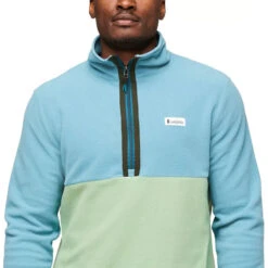 Cotopaxi Men's Amado Fleece Pullover - Drizzle & Aspen -Patagonia Outlet Sales Cotopaxi AW23 MsAmadoFleece Drizzle 05