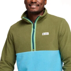 Cotopaxi Men's Amado Fleece Pullover - Pine & Poolside 9 Cotopaxi Men's Amado Fleece Pullover - Pine & Poolside -Patagonia Outlet Sales Cotopaxi AW23 MsAmadoFleece Pine 05