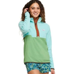 Cotopaxi Women's Amado Fleece Pullover - Sea Glass & Kelp 7 Cotopaxi Women's Amado Fleece Pullover - Sea Glass & Kelp -Patagonia Outlet Sales Cotopaxi AW23 WsAmadoFleece SeaGlass 03