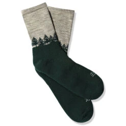 Danner Merino Midweight Hiking Socks - 3/4 Crew - Green / Gray