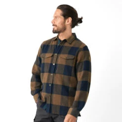 FJÄLLRÄVEN Canada Shirt - Chestnut & Dark Navy -Patagonia Outlet Sales Fjallraven CanadaShirt ChestnutNavy 04