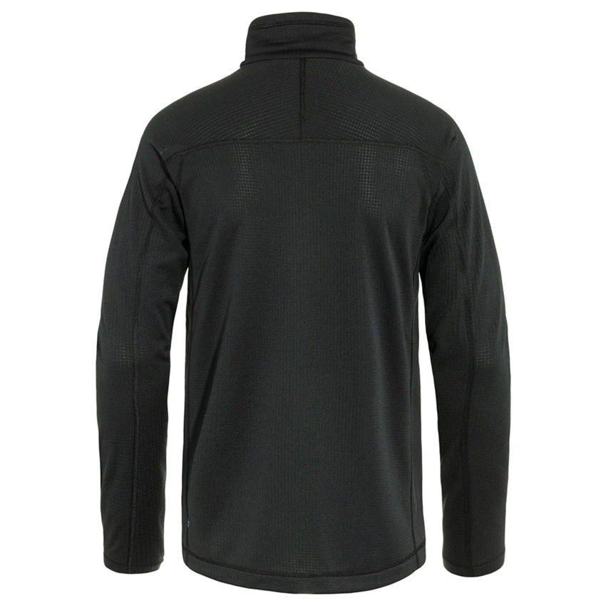 FJÄLLRÄVEN Men's Abisko Lite Fleece Jacket - Black 3 FJÄLLRÄVEN Men's Abisko Lite Fleece Jacket - Black - Image 3