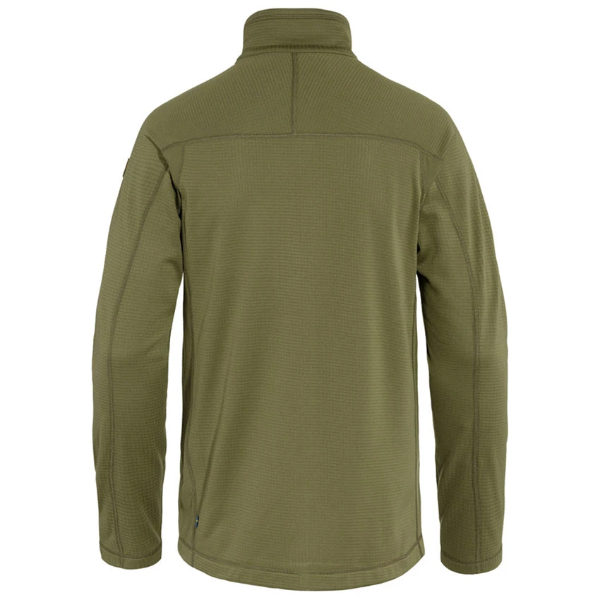 FJÄLLRÄVEN Men's Abisko Lite Fleece Jacket - Green 3 FJÄLLRÄVEN Men's Abisko Lite Fleece Jacket - Green - Image 3