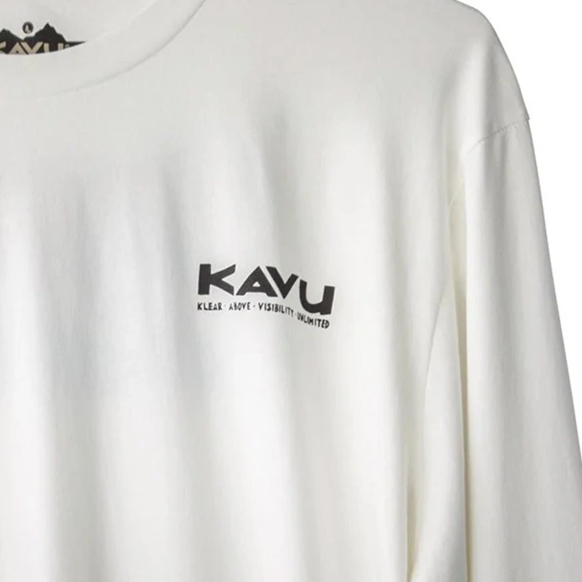 KAVU Men's L/S Etch Art T-Shirt - Off White 3 KAVU Men's L/S Etch Art T-Shirt - Off White - Image 3