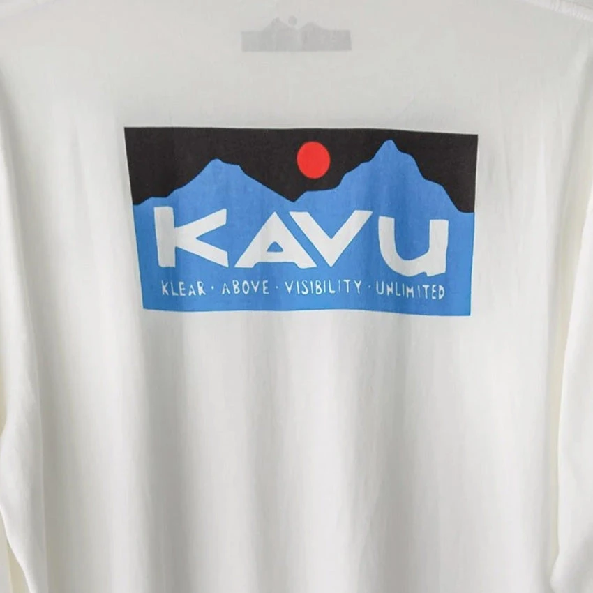 KAVU Men's L/S Etch Art T-Shirt - Off White 4 KAVU Men's L/S Etch Art T-Shirt - Off White - Image 4