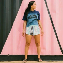 KAVU Women's Malin T-Shirt - High Skies 9 KAVU Women's Malin T-Shirt - High Skies -Patagonia Outlet Sales KAVU SS23 01MalinTee HighSKies 05