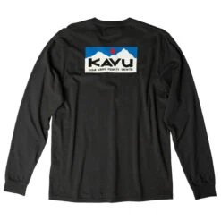 KAVU Men's L/S Etch Art T-Shirt - Black Licorice