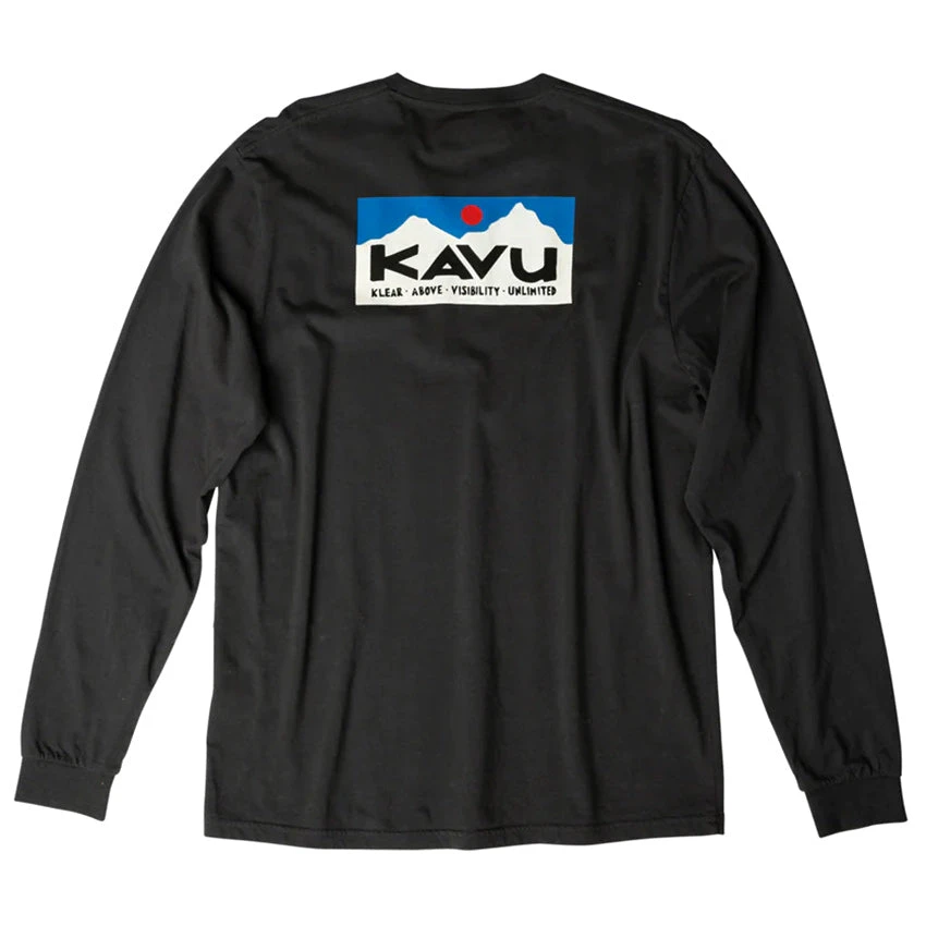 KAVU Men's L/S Etch Art T-Shirt - Black Licorice 1 KAVU Men's L/S Etch Art T-Shirt - Black Licorice