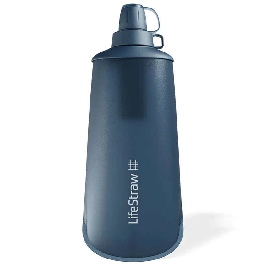 LifeStraw Peak Series 1L Squeeze Bottle - Mountain Blue 1 LifeStraw Peak Series 1L Squeeze Bottle - Mountain Blue
