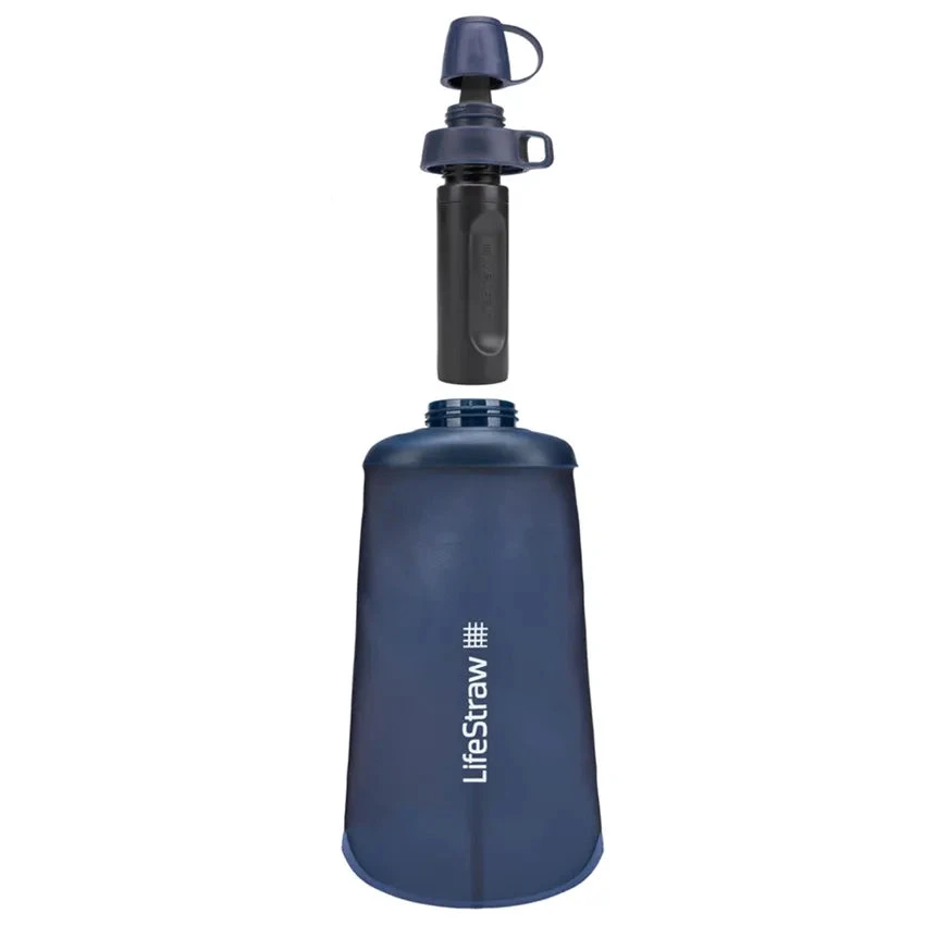 LifeStraw Peak Series 1L Squeeze Bottle - Mountain Blue 3 LifeStraw Peak Series 1L Squeeze Bottle - Mountain Blue - Image 3