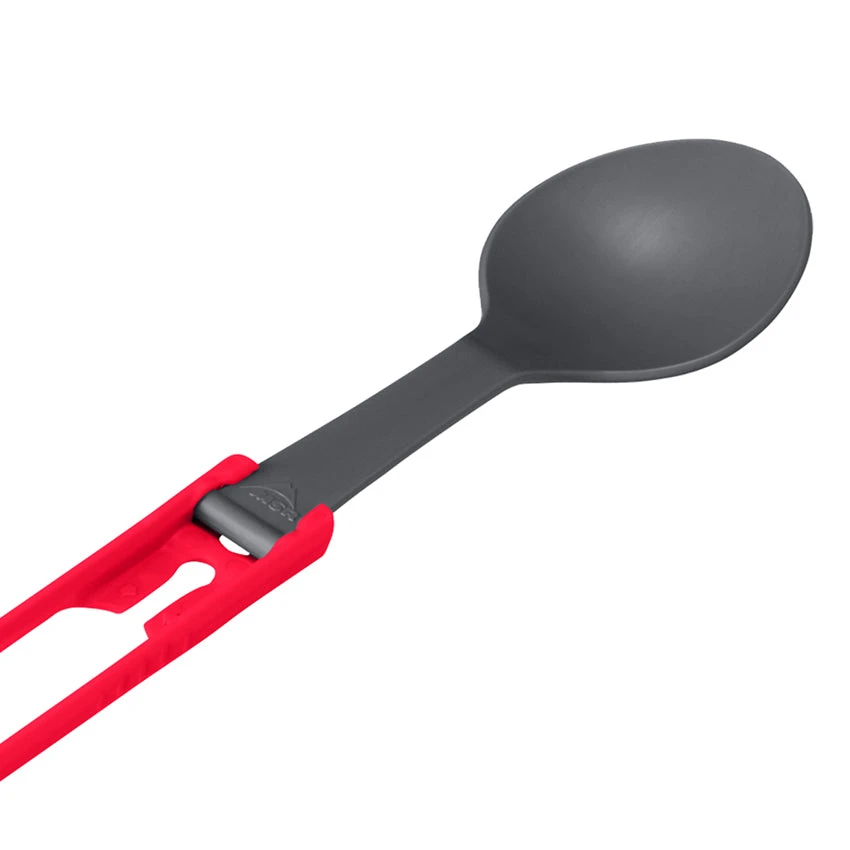 MSR Folding Spoon & Fork Kit - 4pc - Red / Gray 2 MSR Folding Spoon & Fork Kit - 4pc - Red / Gray - Image 2