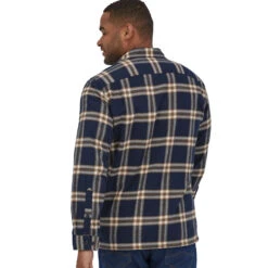 Patagonia Men's L/S Organic Cotton Fjord Flannel Shirt - North Line: New Navy -Patagonia Outlet Sales Patagonia AW22 MsFjordFlannel NOLN 04