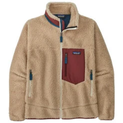 Patagonia Men's Classic Retro-X Jacket - Dark Natural W/Sequoia Red