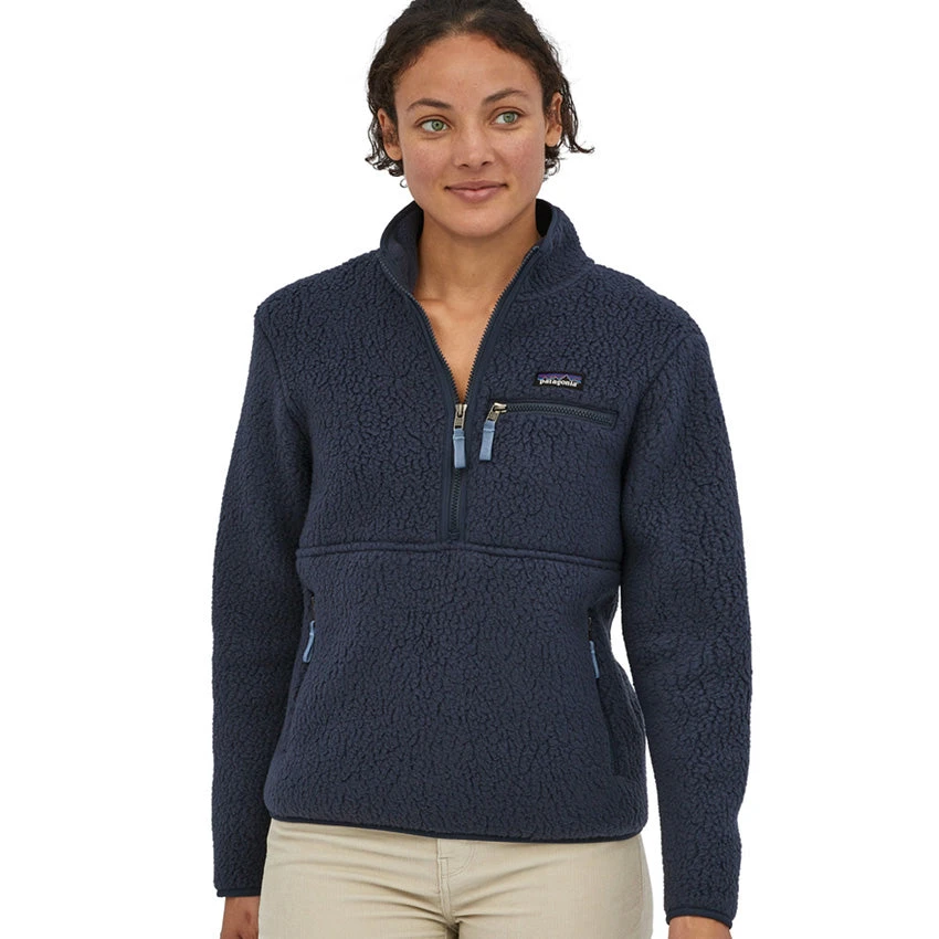 Patagonia Women's Retro Pile Marsupial Pullover - New Navy 3 Patagonia Women's Retro Pile Marsupial Pullover - New Navy - Image 3