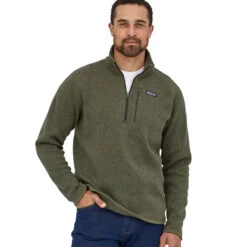 Patagonia Men's Better Sweater 1/4 Zip - Industrial Green -Patagonia Outlet Sales Patagonia AW23 14ZipBetterSweater INDG 03