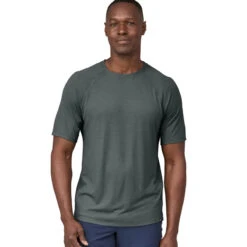 Patagonia Men's Capilene Cool Trail Shirt - Nouveau Green -Patagonia Outlet Sales Patagonia AW23 MsCapCoolTrailShirt NUVG 03