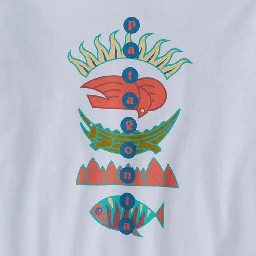 Patagonia Men's Fitz Roy Wild Responsibili-Tee - White 5 Patagonia Men's Fitz Roy Wild Responsibili-Tee - White - Image 5