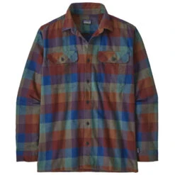 Patagonia Men's L/S Organic Cotton Fjord Flannel Shirt - Guides: Superior Blue