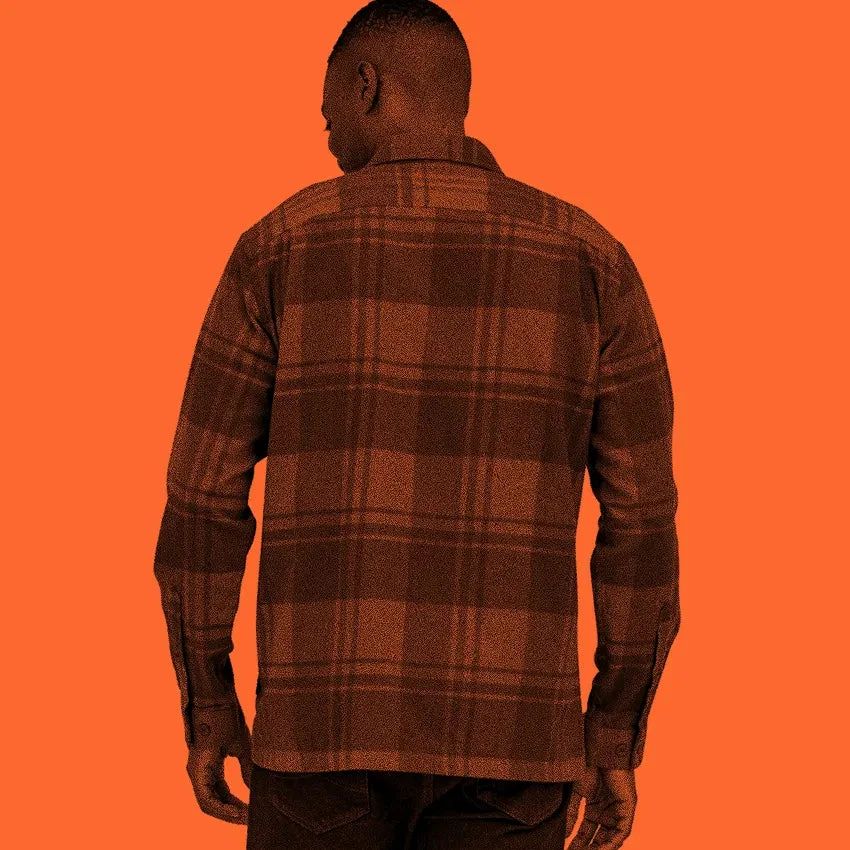 Patagonia Men's L/S Organic Cotton Fjord Flannel Shirt - Ice Caps: Burl Red 4 Patagonia Men's L/S Organic Cotton Fjord Flannel Shirt - Ice Caps: Burl Red - Image 4