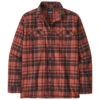 Patagonia Men's L/S Organic Cotton Fjord Flannel Shirt - Ice Caps: Burl Red