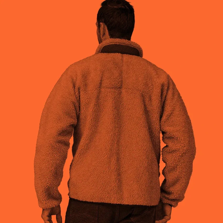 Patagonia Men's Classic Retro-X Jacket - Natural W/Obsidian Plum 4 Patagonia Men's Classic Retro-X Jacket - Natural W/Obsidian Plum - Image 4