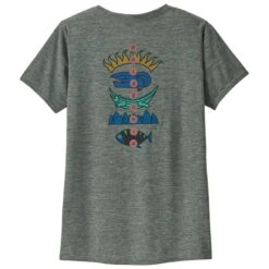 Patagonia Women's Capilene Cool Daily Graphic Shirt - Fitz Roy Wild: Sleet Green X-Dye -Patagonia Outlet Sales Patagonia AW23 WsCapCoolDaily FINX 04