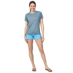 Patagonia Women's Capilene Cool Daily Graphic Shirt - Waters - Boardshort Logo: Light Plume Grey X-Dye -Patagonia Outlet Sales Patagonia AW23 WsCapCoolGraphicShirt BLPX 04