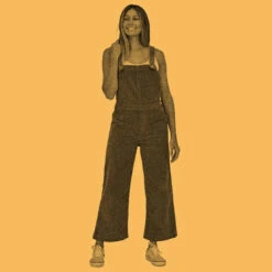 Patagonia Women's Stand Up Cropped Corduroy Overalls - Pitch Blue -Patagonia Outlet Sales Patagonia AW23 WsCroppedStandUpOveralls SMDB 04