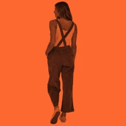 Patagonia Women's Stand Up Cropped Corduroy Overalls - Pitch Blue -Patagonia Outlet Sales Patagonia AW23 WsCroppedStandUpOveralls SMDB 05