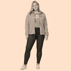 Patagonia Women's Classic Retro-X Jacket - Dark Natural W/Night Plum -Patagonia Outlet Sales Patagonia AW23 WsRetroXJacket DAPL 05