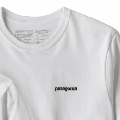 Patagonia Men's Long Sleeved P-6 Logo Responsibili-Tee - White -Patagonia Outlet Sales Patagonia M LSP6ResponsibiliTee White 04