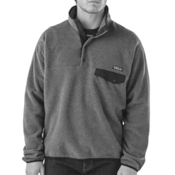 Patagonia Men's Synchilla Snap-T Fleece Pullover - Black W/Forge Grey -Patagonia Outlet Sales Patagonia MSynchilla Pullover ClassicRed 04 ef4e261d 7bd2 4b8f aece 7bd25d949e4d