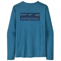 Patagonia Men's L/S Capilene Cool Daily Graphic Shirt - Waters - Boardshort Logo: Wavy Blue X-Dye 7 Patagonia Men's L/S Capilene Cool Daily Graphic Shirt - Waters - Boardshort Logo: Wavy Blue X-Dye -Patagonia Outlet Sales Patagonia SS23 LSCapCoolGraphicWater BLWX 03