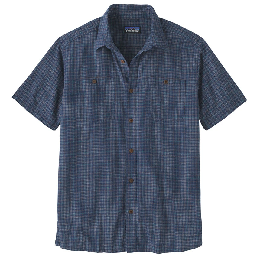 Patagonia Men's Back Step Shirt - Rainfall Plaid: Stone Blue 1 Patagonia Men's Back Step Shirt - Rainfall Plaid: Stone Blue