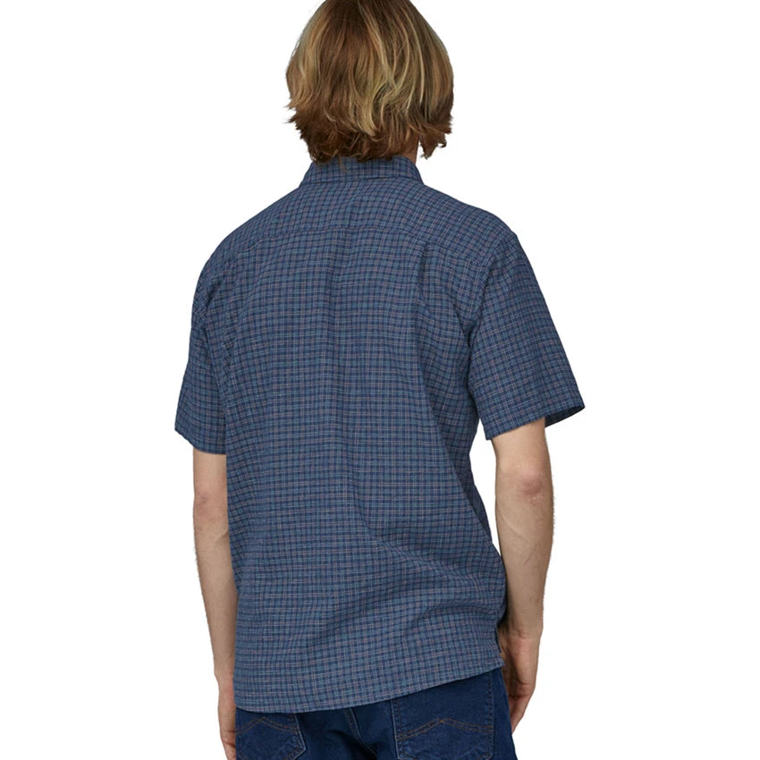 Patagonia Men's Back Step Shirt - Rainfall Plaid: Stone Blue 5 Patagonia Men's Back Step Shirt - Rainfall Plaid: Stone Blue - Image 5