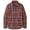Patagonia Women's LS Organic Cotton Fjord Flannel Shirt - Ice Fjord: Fox Red