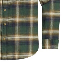 Pendleton Burnside Flannel Shirt - Green/Navy/Olive Plaid -Patagonia Outlet Sales Pendleton AW22 BurnsideShirt Green 03