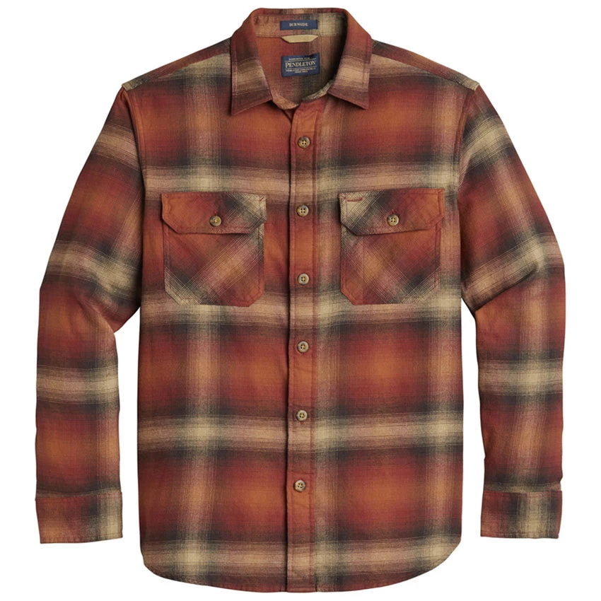 Pendleton Burnside Flannel Shirt - Red/Brown/Tan Plaid 1 Pendleton Burnside Flannel Shirt - Red/Brown/Tan Plaid