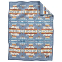 Pendleton Jacquard Crib Baby Blanket - Chief Joseph Slate