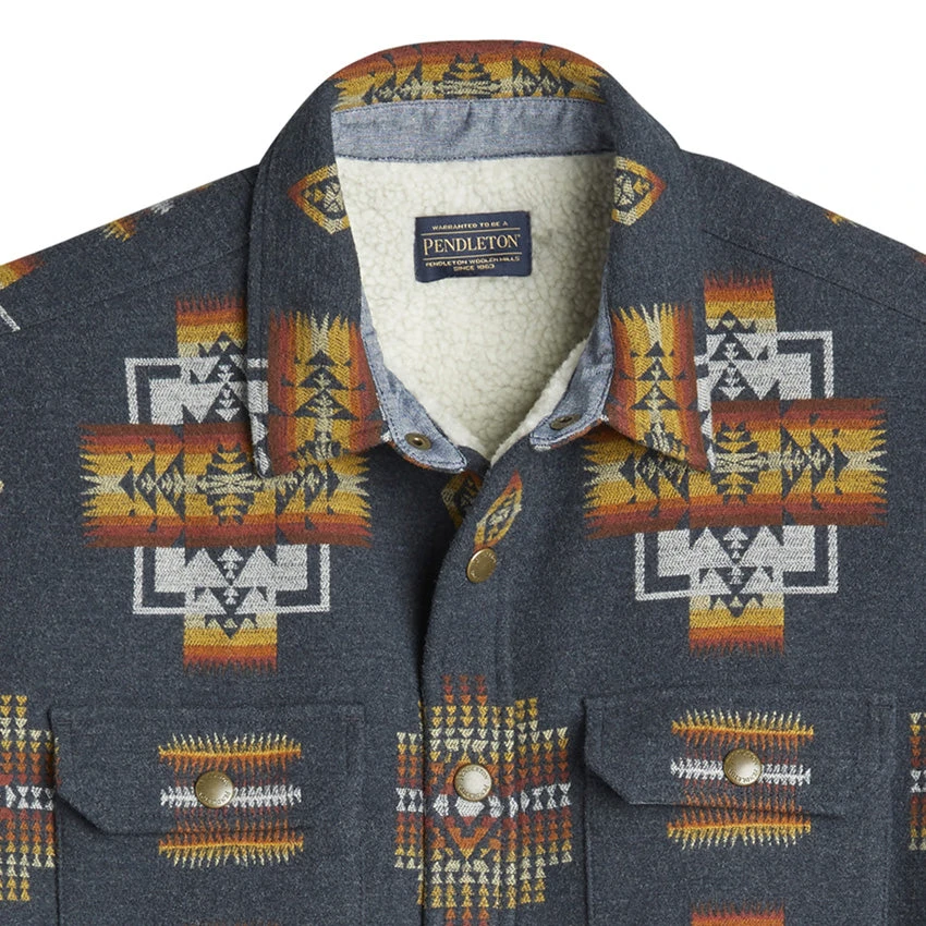 Pendleton Sherpa Lined Shirt Jacket - Chief Joseph Navy 2 Pendleton Sherpa Lined Shirt Jacket - Chief Joseph Navy - Image 2