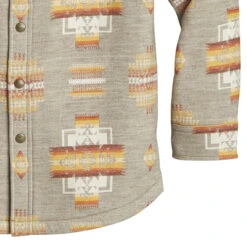 Pendleton Sherpa Lined Shirt Jacket - Chief Joseph Tan -Patagonia Outlet Sales Pendleton AW22 SherpaLinedJacket Tan 03
