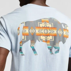 Pendleton Chief Joseph Graphic Tee - Stonewash Denim/Multi -Patagonia Outlet Sales Pendleton ChiefJosephGraphicTee Denim 03