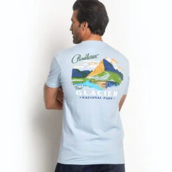 Pendleton Glacier Graphic Tee - Stonewash Denim/White -Patagonia Outlet Sales Pendleton GraphicTee GlacierBlue 03