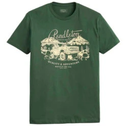 Pendleton Off Road Trails Graphic Tee - Forest Green/White