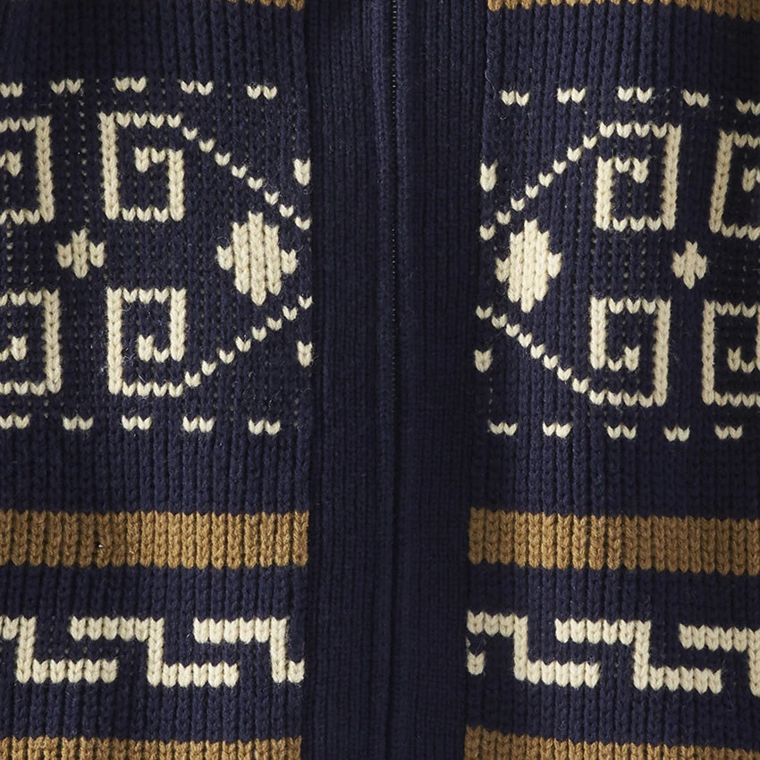 Pendleton Original Westerley Cardigan - Navy/Brown 3 Pendleton Original Westerley Cardigan - Navy/Brown - Image 3